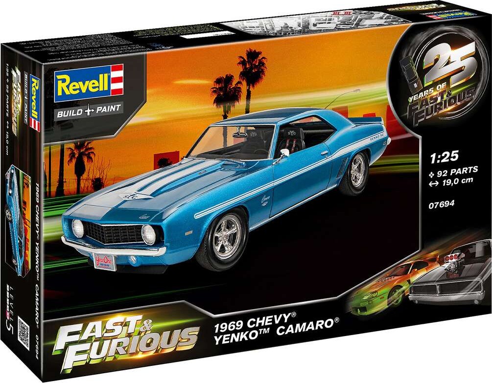 Revell - Chevy Yenko Camaro Byggesæt - 1:25 - Level 5 - 07694