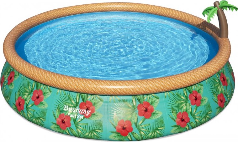 Bestway - Fast Set Pool Til Haven - Tropisk Tema - 9677 L