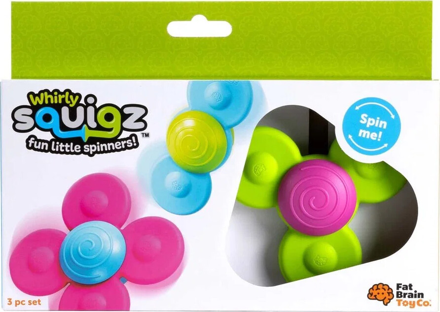 Whirly Squigz Fidget-spinnere - Fat Brain Babylegetøj - Fra 6 mdr.
