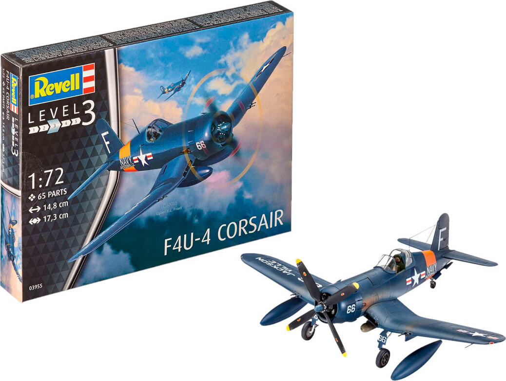 Se Revell - F4u-4 Corsair Modelfly - 1:72 - Level 3 - 03955 hos Gucca.dk