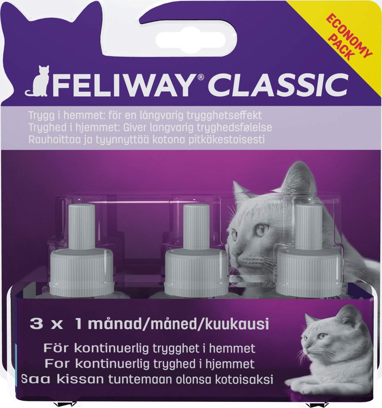 Billede af Feliway - Classic Diffuser Refill 3x48 Ml - 3-pak hos Gucca.dk