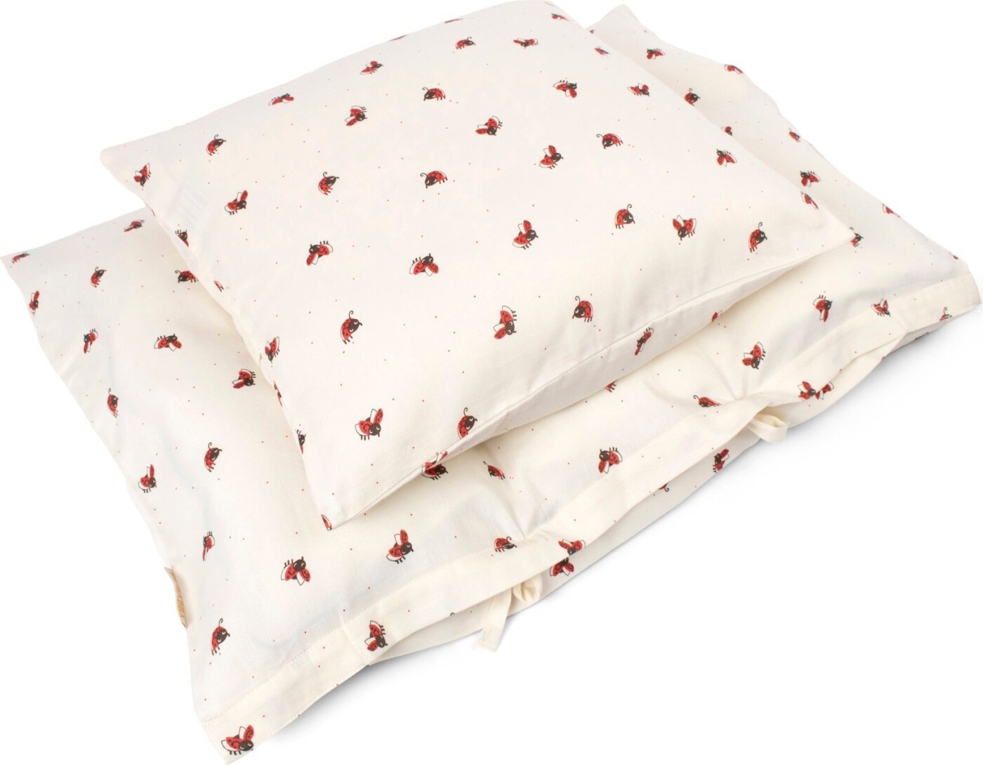 Filibabba - Sengetøj Til Baby - Lucky - Mariehøner - 70x100 Cm