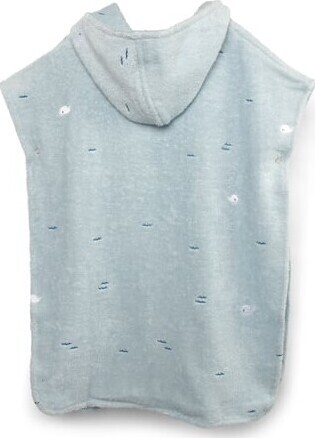 Filibabba - Badeponcho Med Broderi Til Børn - Blå - One Size