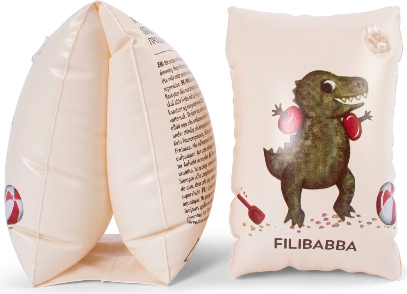 Filibabba - Badevinger Alfie - 3-6 år - 19-30 Kg - Dino Strand