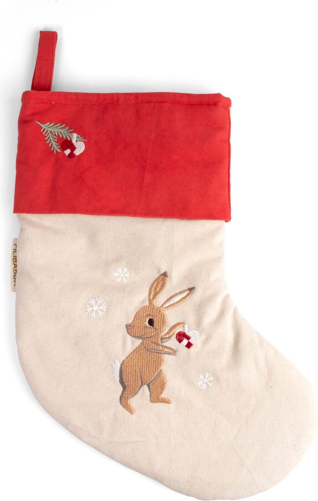 Broderet jule sok - Wonderful Winter - Hare