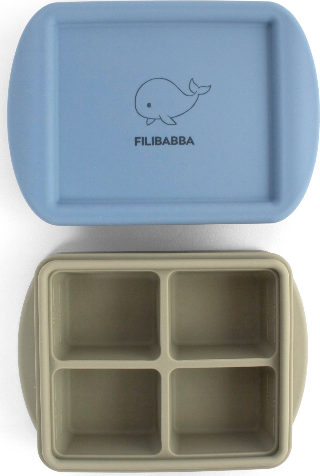 Filibabba - Frysebakke Til Babymad - Silikone - Ocean Mix - 2-pak