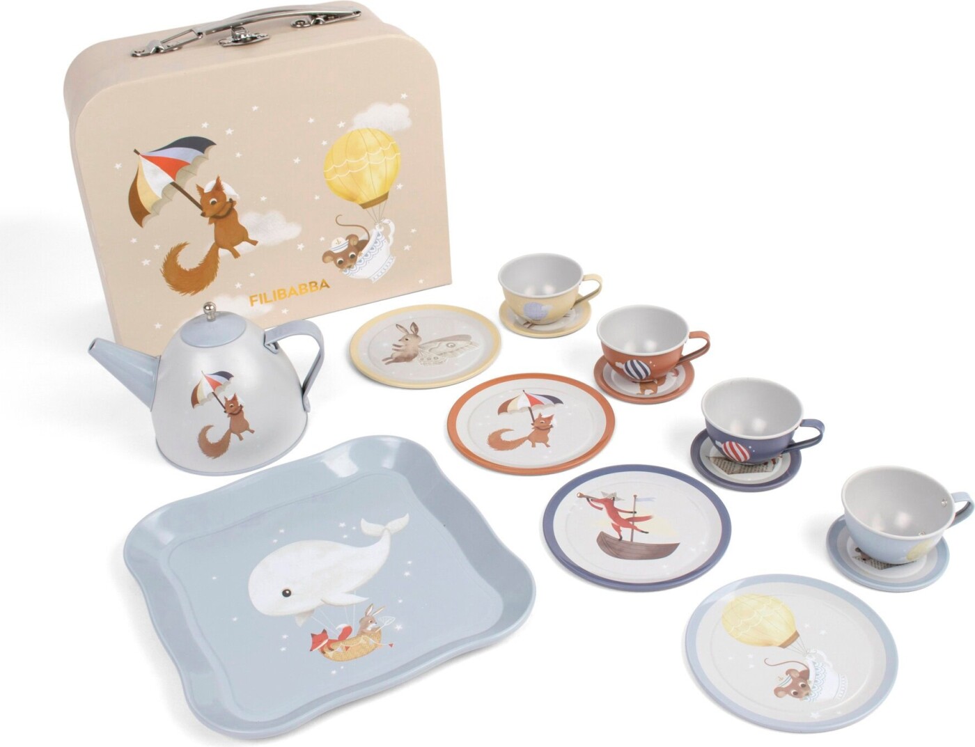 Filibabba - Legekuffert Med Tesæt Til Børn - 17 Dele