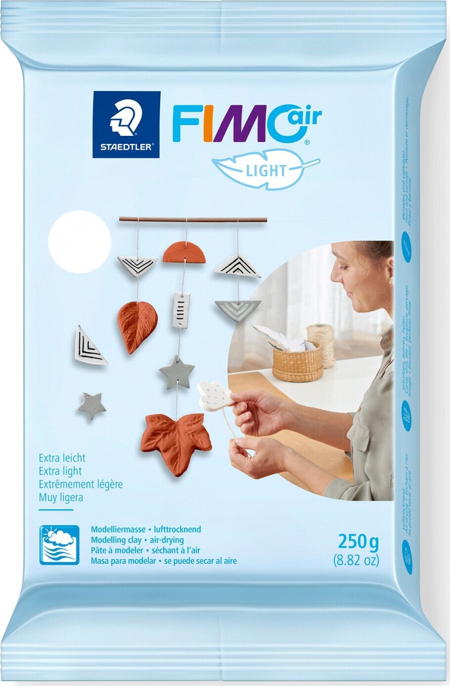 Fimo Air - Selvhærdende Ler - 250 G - Bright White - Staedtler billede
