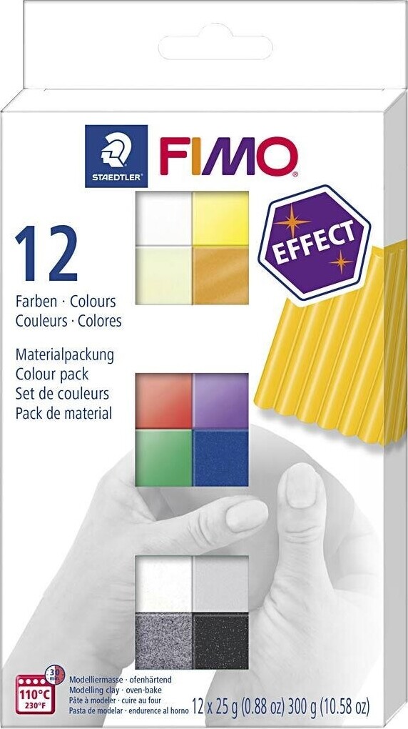 Fimo - Ler Til Ovn - Effect - Flere Farver - 12x25 G billede