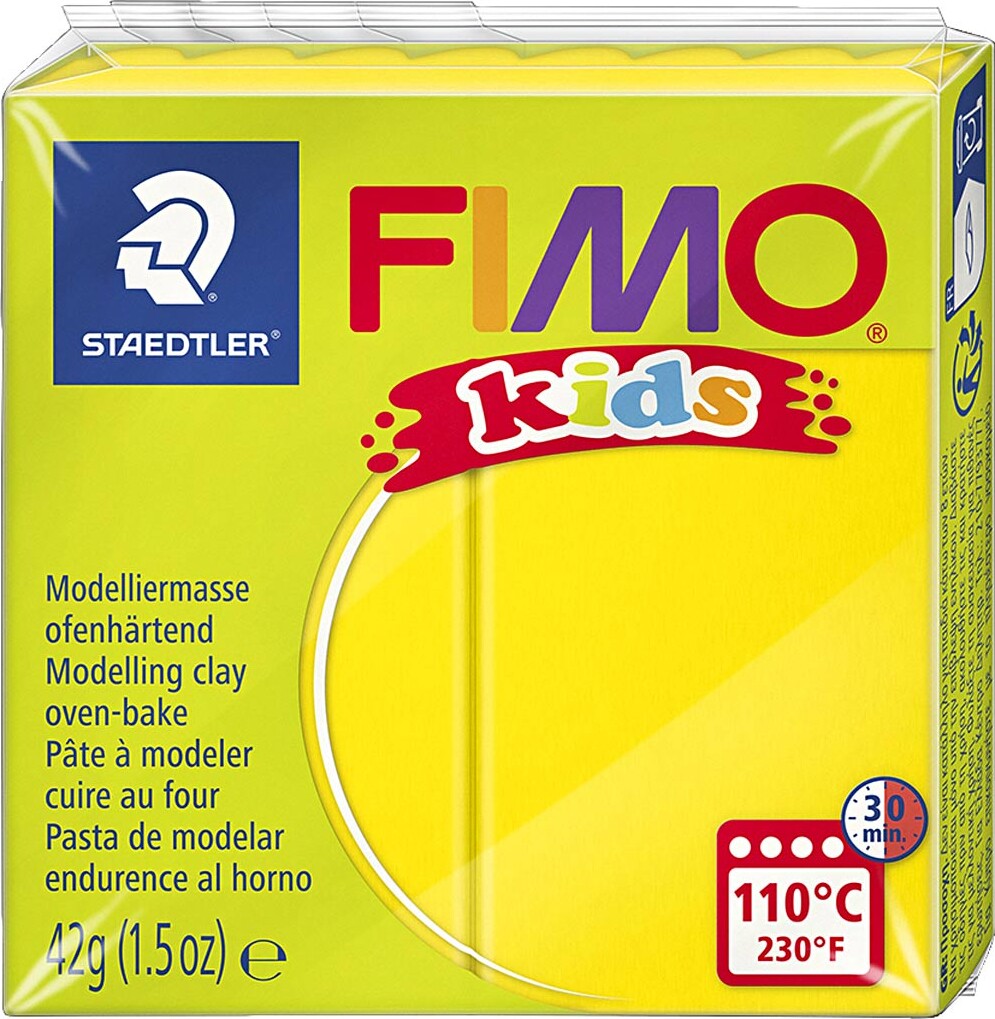 Fimo - Ler Til Ovn - Kids - Gul - 42 G