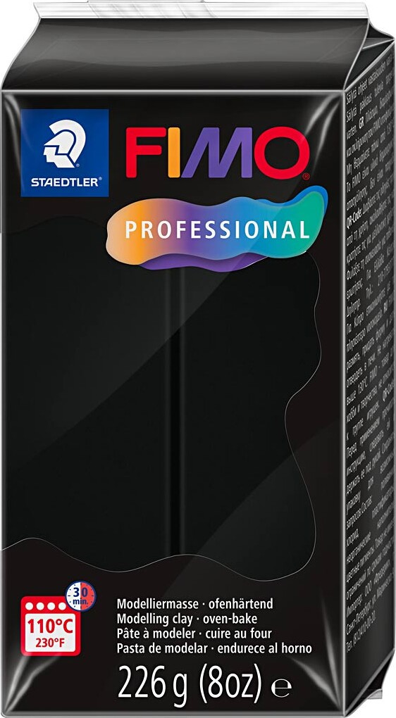 Fimo - Ler Til Ovn - Professional - Sort - 226 G