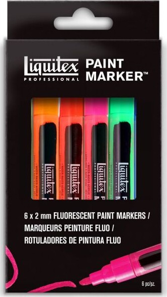 Se Liquitex - Paint Marker Tusser - 6 Farver hos Gucca.dk