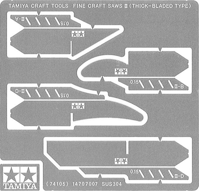 Tamiya - Fine Craft Saws Iii - Thick-bladed Type - 74105