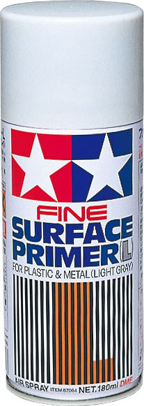 Tamiya - Fine Surface Primer Spray L- Light Grey 180 Ml - 87064