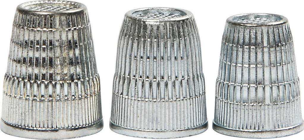 Fingerbøl - ø 15+16+17 Mm - 3 Stk. billede