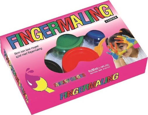 Fingermaling 35ml 6 Farver Ass. - Fantasy