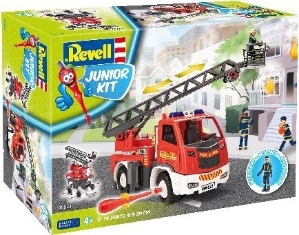 Revell Junior Kit - Brandbil Med Stige - 1:20 - 69 Dele