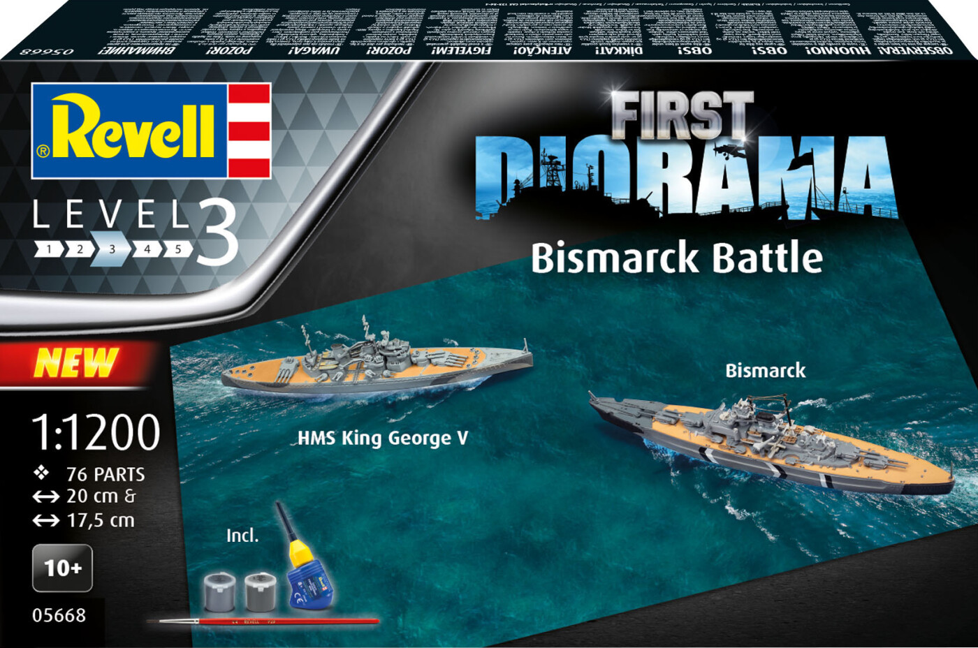 Revell - First Diorama Bismarck Battle Byggesæt - Level 3 - 05668