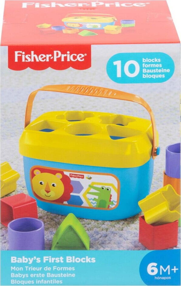 Fisher-price - Puttekasse - Babys Første Klodser - 10 Klodser