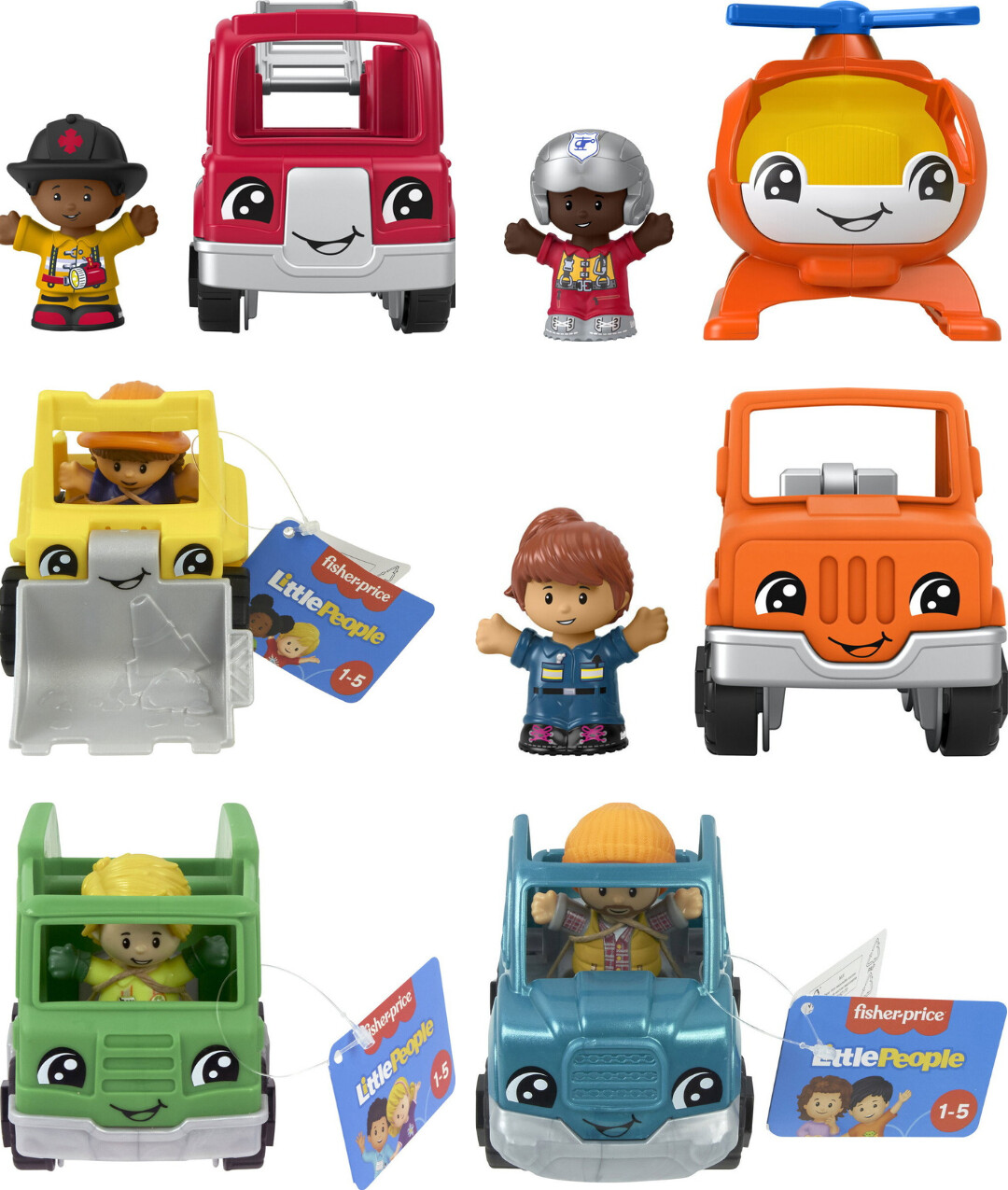 Fisher-price - Little People - Lille Legetøjsbil Med Figur - Assorteret - Fisher Price