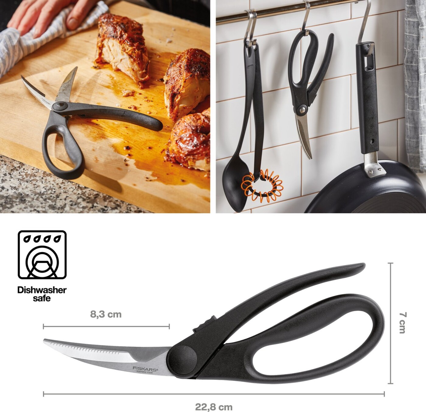Fiskars - Fjerkræsaks - Essential - 23 Cm
