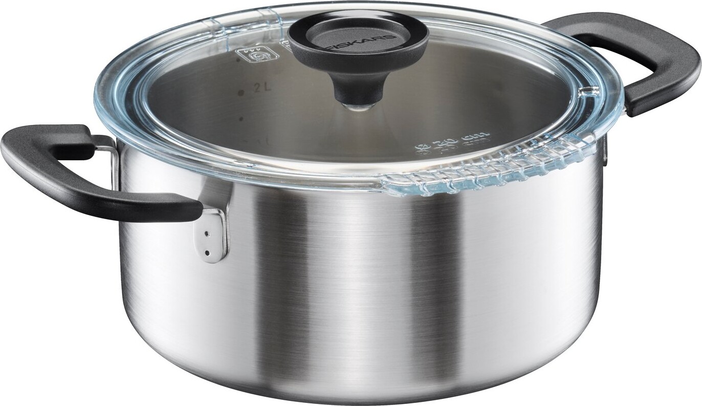 Fiskars - Functional Form - Gryde - Induktion - 3 L - Rustfrit Stål
