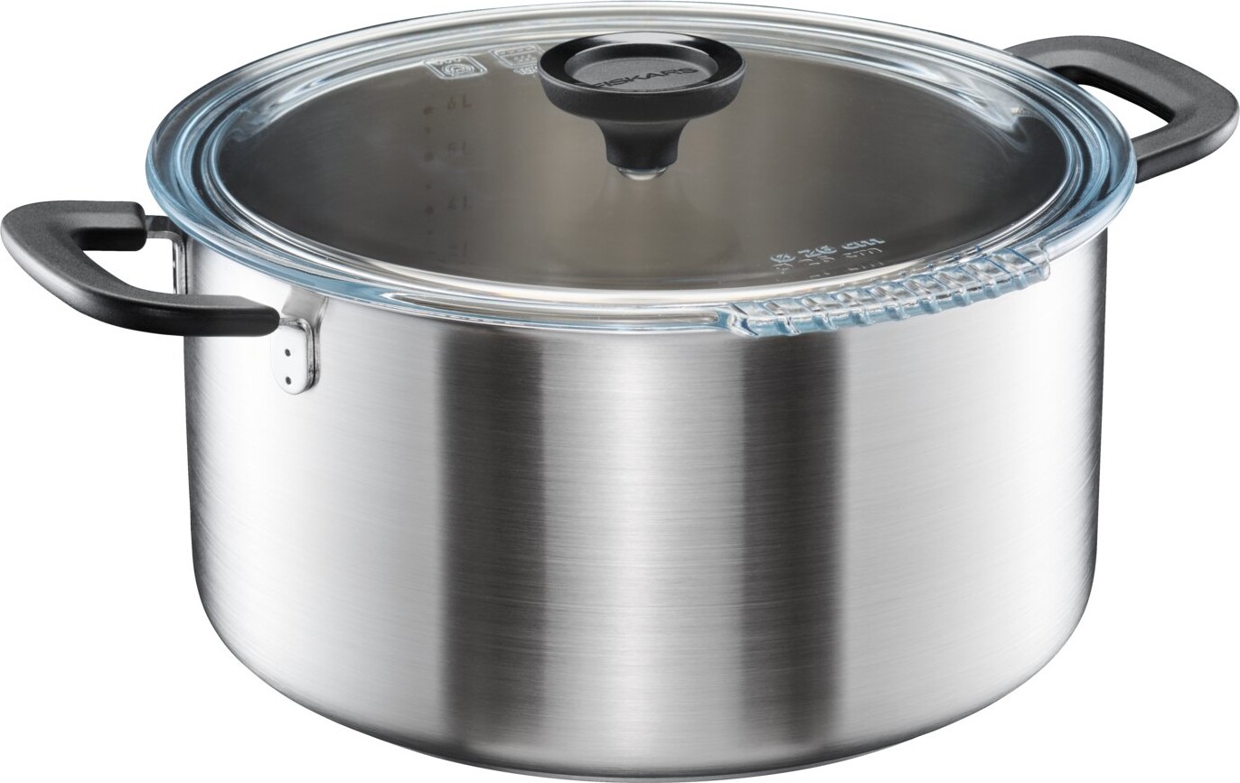 Fiskars - Functional Form - Gryde - Induktion - 7 L - Rustfrit Stål