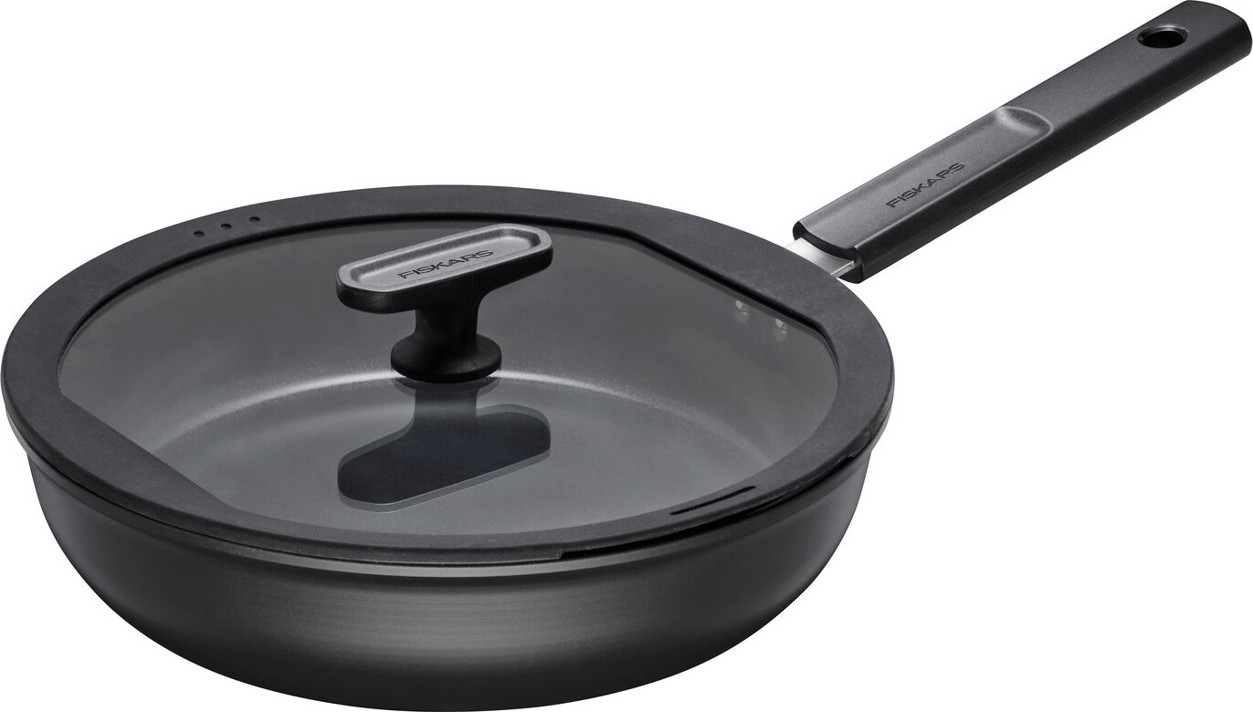 Fiskars - Hard Face - Sauterpande Med Låg - 26 Cm - Inkl. Induktion