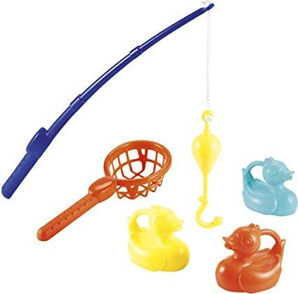 Billede af Legetøjs Fiskestang Med ænder Og Net - Legetøj Til Badet