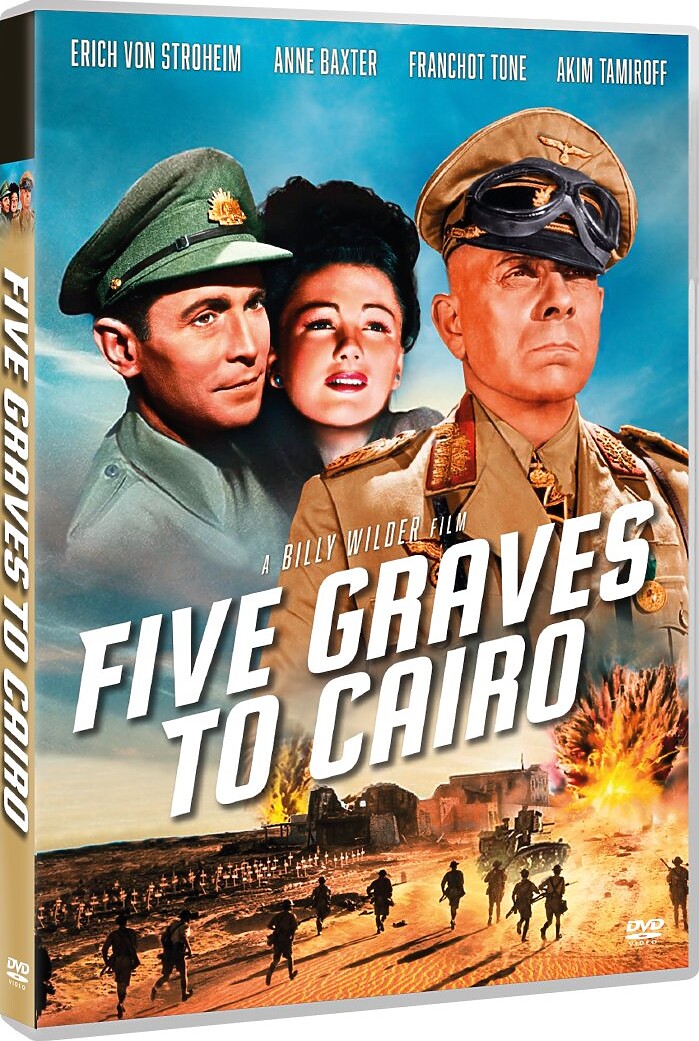 ørkenens Hemmelighed / Five Graves To Cairo - DVD - Film