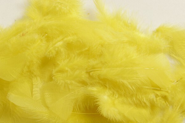 Fjer - 5-8 Cm - Gul - 7 G billede