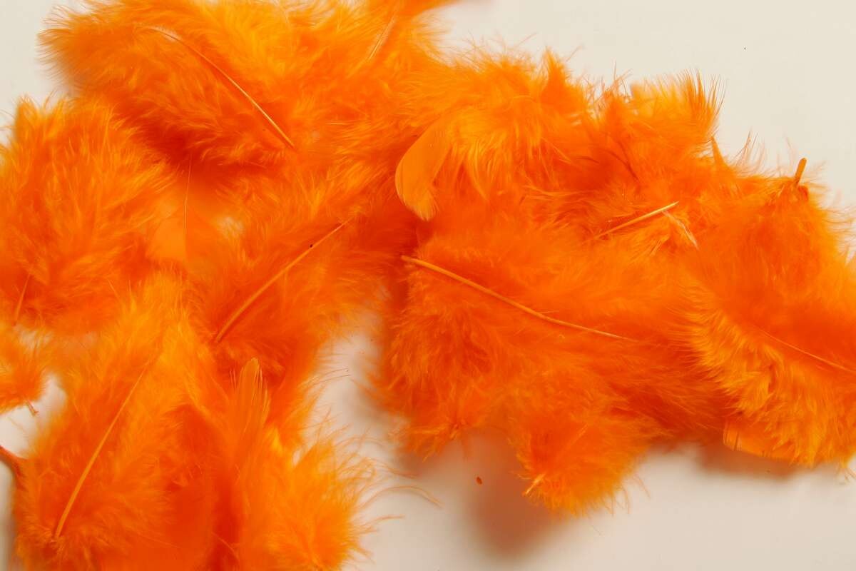 Fjer - 5-8 Cm - 7 G - Orange
