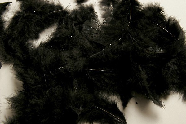 Fjer - 5-8 Cm - 7 G - Sort billede