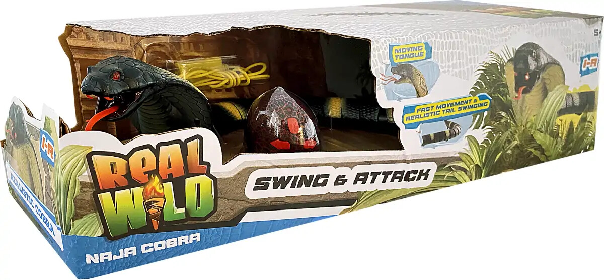 Fjernstyret Slange - Cobra - Swing & Attack - Real Wild - 39 Cm