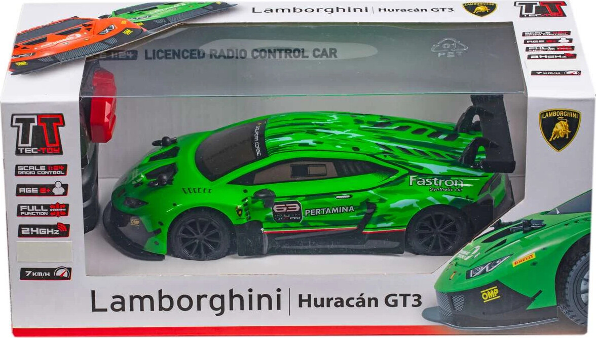 Fjernstyret Lamborghini Huracan Gt3 - 1:24 - 2,4 Ghz - Grøn