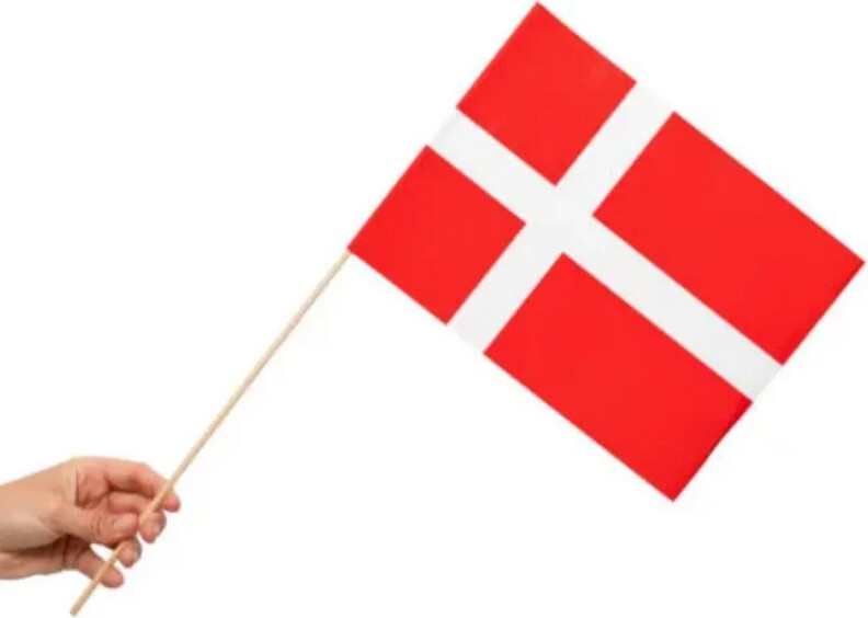 Flag På Stang 28 X 20 Cm 10 Stk