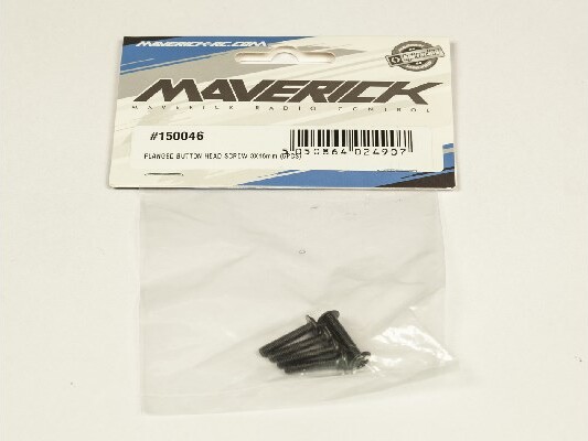 Flanged Button Head Screw 3x16mm (6pcs) - Mv150046 - Maverick Rc