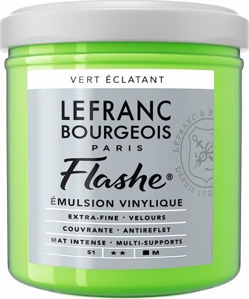 Billede af Lefranc & Bourgeois - Flashe Akrylmaling - Bright Green 125 Ml