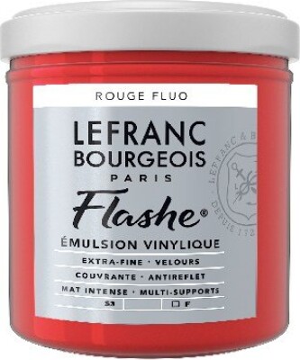 Se Lefranc Bourgeois - Flashe Akrylmaling - Fluorescent Red 125 Ml hos Gucca.dk