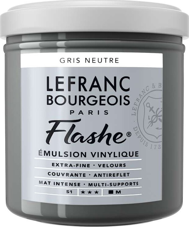 Lefranc Bourgeois - Flashe Vinyl Paint 125 Ml - Gris Neutre 258