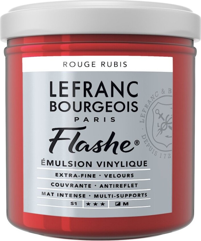 Billede af Lefranc & Bourgeois - Akrylmaling - Flashe - Ruby Red 125 Ml