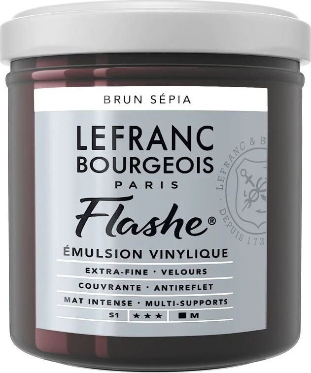 Se Lefranc & Bourgeois - Flashe Akrylmaling - Sepia Brown 125 Ml hos Gucca.dk