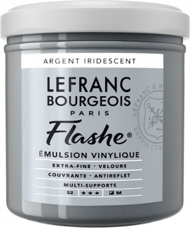 Se Lefranc & Bourgeois - Akrylmaling - Flashe - Silver Iridescent 125 Ml hos Gucca.dk