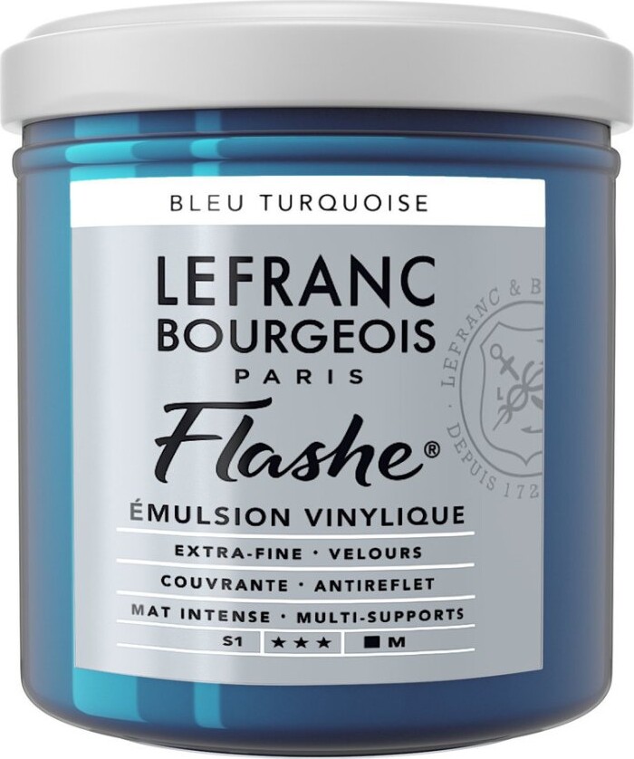 Se Lefranc & Bourgeois - Akrylmaling - Flashe - Turquoise Blue 125 Ml hos Gucca.dk