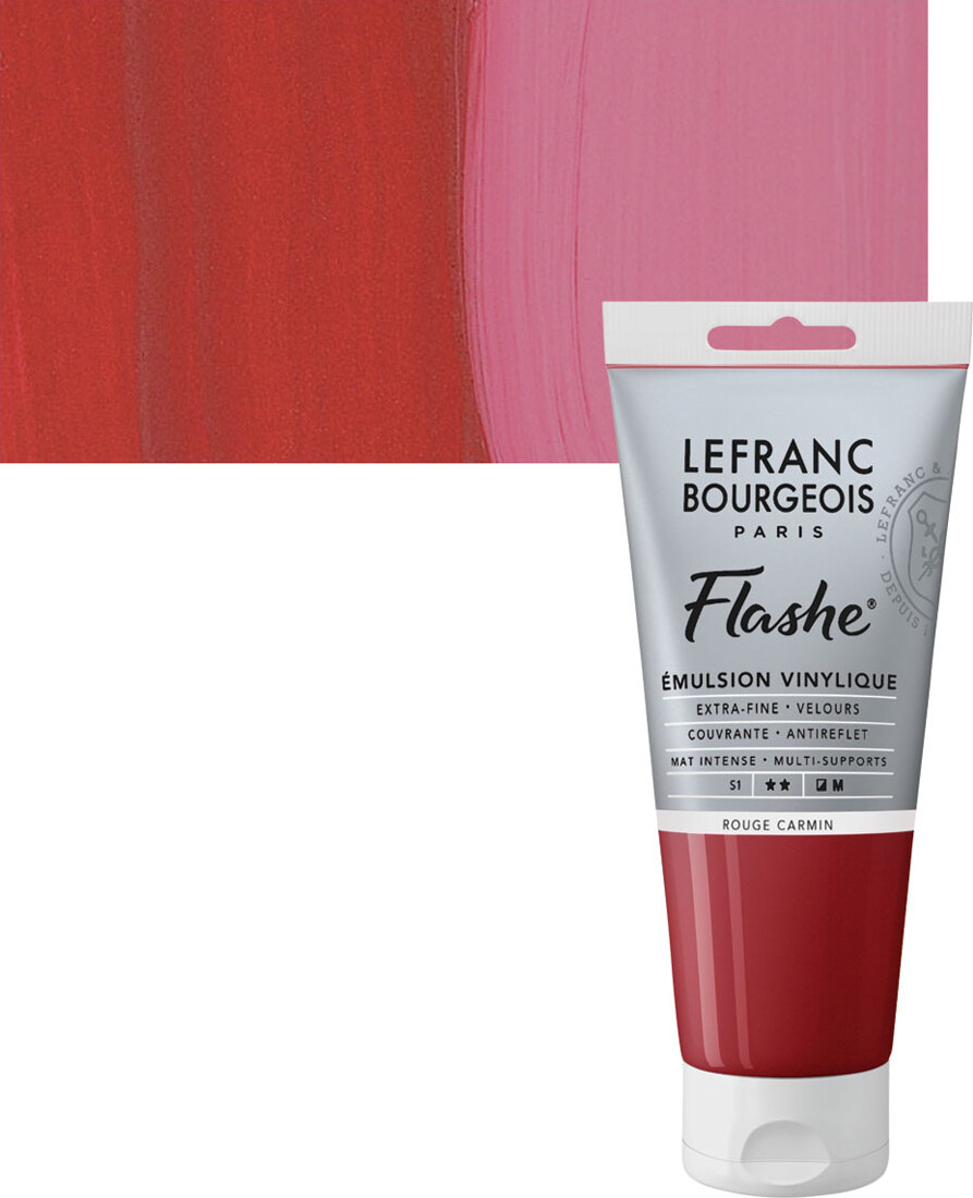 Se Lefranc & Bourgeois - Flashe Akrylmaling - Carmine Red 80 Ml hos Gucca.dk