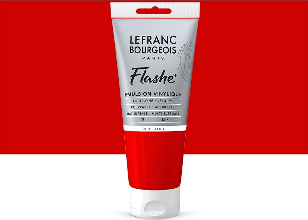 Se Lefranc & Bourgeois - Akrylmaling - Flashe - Fluorescent Red 80 Ml hos Gucca.dk