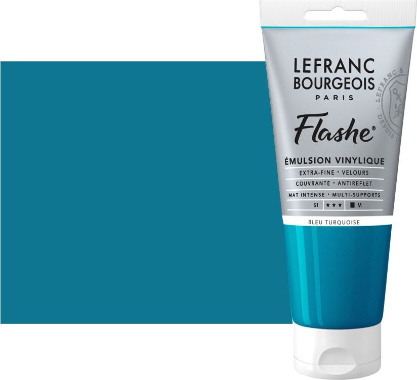 Lefranc & Bourgeois - Akrylmaling - Flashe - Turquoise Blue 80 Ml billede