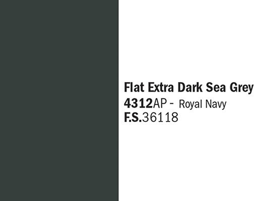 Italeri - Akryl Maling - Flat Extra Dark Sea Grey - 4312ap