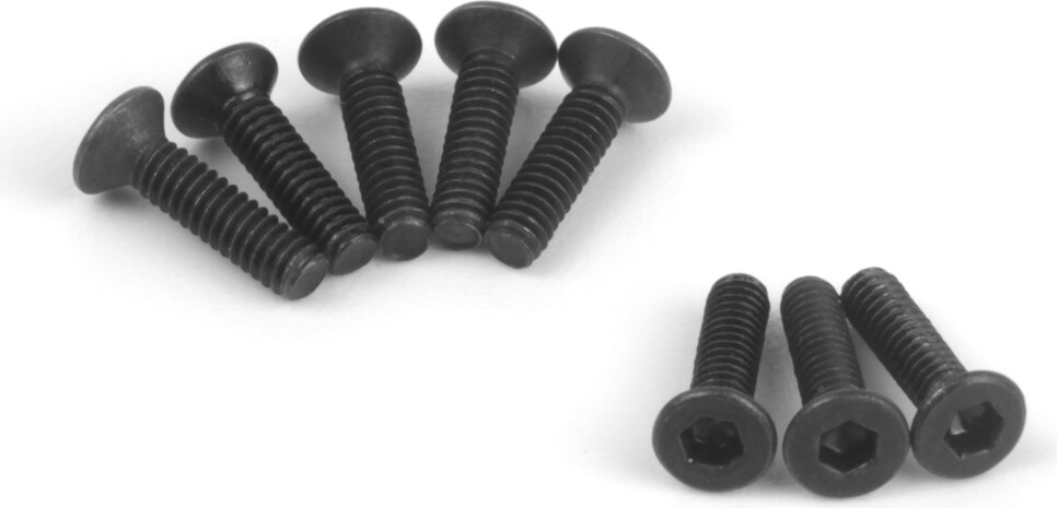 Flat Head Screw M2x8mm (hex/socket/8pcs) - Mv151128 - Maverick Rc