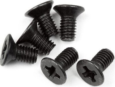 Flat Head Screw M3 X 6mm 6pcs - Mv28037 - Maverick Rc